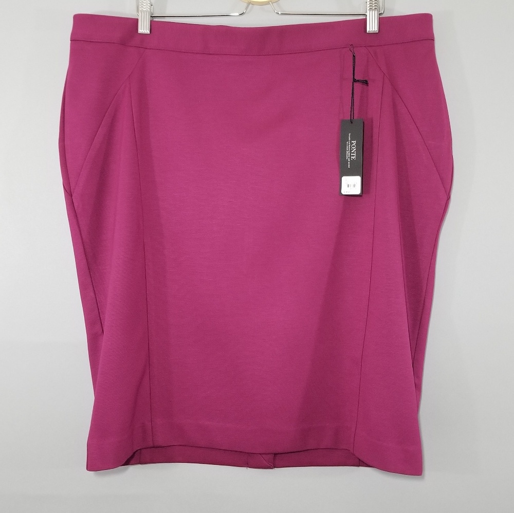 Lane Bryant Ponte Plum Purple Pencil Skirt Sz 20